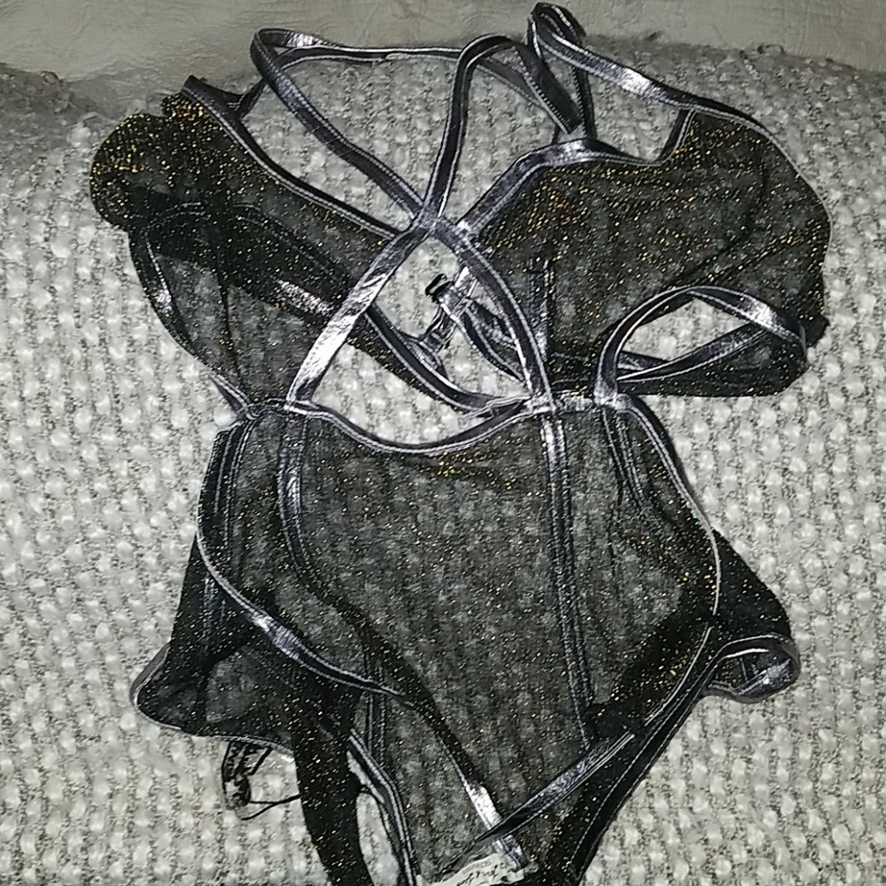 For the Love of Lemons one piece metallic skivvies